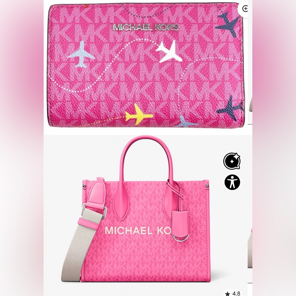 Michael Kors Pink handbag and wallet set NWT
